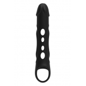Черная насадка-удлинитель Vibrating Extender With Remote с вибрацией - Dream Toys - в Йошкар-Оле купить с доставкой