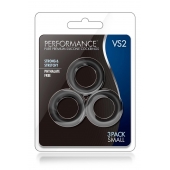 Набор из 3 черных эрекционных колец Black Small Penis Rings - Blush Novelties - в Йошкар-Оле купить с доставкой