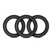 Набор из 3 черных эрекционных колец Black Small Penis Rings - Blush Novelties - в Йошкар-Оле купить с доставкой