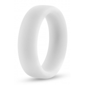 Белое люминесцентное эрекционное кольцо Silicone Glo Cock Ring - Blush Novelties - в Йошкар-Оле купить с доставкой