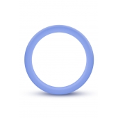 Голубое люминесцентное кольцо Silicone Glo Cock Ring - Blush Novelties - в Йошкар-Оле купить с доставкой