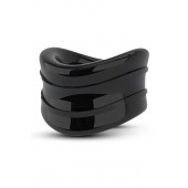 Черное эрекционное кольцо на мошонку Beef Ball Stretcher Snug - Blush Novelties - в Йошкар-Оле купить с доставкой