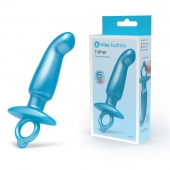 Голубая анальная пробка для массажа простаты Hither Silicone Prostate Plug - 14,3 см. - b-Vibe - в Йошкар-Оле купить с доставкой