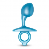 Голубая анальная пробка для массажа простаты Bulb Silicone Prostate Plug - 10,7 см. - b-Vibe - в Йошкар-Оле купить с доставкой