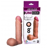 Фаллическая насадка для страпона UNICOCK 8  - 20 см. - LOVETOY (А-Полимер) - купить с доставкой в Йошкар-Оле