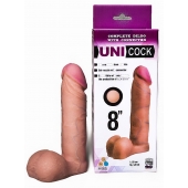 Фаллическая насадка для страпона UNICOCK 8  - 20 см. - LOVETOY (А-Полимер) - купить с доставкой в Йошкар-Оле
