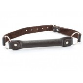 Чёрный кожаный кляп-трензель - БДСМ Арсенал - купить с доставкой в Йошкар-Оле