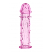 Розовая насадка фаллической формы - 12,5 см. - A-toys - в Йошкар-Оле купить с доставкой