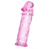 Розовая насадка фаллической формы - 12,5 см. - A-toys - в Йошкар-Оле купить с доставкой