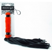Нежная плеть с красным мехом BDSM Light - 43 см. - БДСМ Арсенал - купить с доставкой в Йошкар-Оле