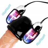 Черная стимулирующая насадка для головки полового члена Multi Speed Vibrating Penis Head Teaser - XR Brands - в Йошкар-Оле купить с доставкой