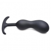 Черный массажер простаты с утяжелителями Premium Silicone Weighted Prostate Plug Large - 18,8 см. - XR Brands - в Йошкар-Оле купить с доставкой