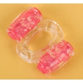 Прозрачное виброкольцо с двумя вибропульками - Toyfa Basic - в Йошкар-Оле купить с доставкой