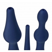 Набор из 3 универсальных насадок для анального душа Universal 3 Piece Silicone Enema Attachment Set - XR Brands - купить с доставкой в Йошкар-Оле