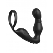Черный вибростимулятор простаты с эрекционным кольцом Ass-Gasm Pro P-Spot Milker - Pipedream - в Йошкар-Оле купить с доставкой