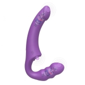 Фиолетовый безремневой страпон Straples Strap-On Dildo - Erokay - купить с доставкой в Йошкар-Оле