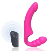 Розовый безремневой страпон Straples Strap-On Dildo - Erokay - купить с доставкой в Йошкар-Оле