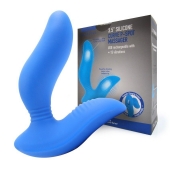 Синий вибромассажер простаты 3,5’’ Curve P-spot Massager - 12 см. - Erokay - в Йошкар-Оле купить с доставкой