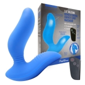 Синий вибромассажер простаты 3,5’’ Remote Control Curve P-spot Massager - 12 см. - Erokay - в Йошкар-Оле купить с доставкой