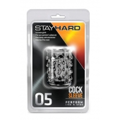 Прозрачная насадка с капельками STAY HARD COCK SLEEVE 05 CLEAR - Blush Novelties - в Йошкар-Оле купить с доставкой