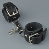 Черный кожаный брелок в виде наручников - Sitabella - купить с доставкой в Йошкар-Оле