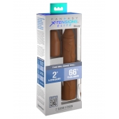 Коричневая насадка на член 2  Silicone X-tension - 20,3 см. - Pipedream - в Йошкар-Оле купить с доставкой