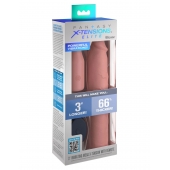 Телесная вибронасадка на член 3  Vibrating Mega X-tension with Remote - 22,9 см. - Pipedream - в Йошкар-Оле купить с доставкой