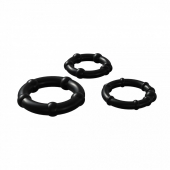 Набор из 3 черных эрекционных колец Babooom Ring Set - Adrien Lastic - в Йошкар-Оле купить с доставкой