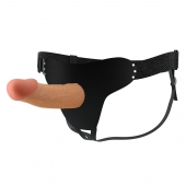 Телесный полый мужской страпон Stark - 17,5 см. - Baile - купить с доставкой в Йошкар-Оле