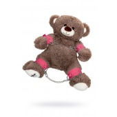 Бондажный набор: бурый мишка с розовыми оковами и наручниками - Pecado - купить с доставкой в Йошкар-Оле