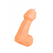 Оранжевая свеча в форме пениса - 47 гр. - Pecado - купить с доставкой в Йошкар-Оле