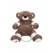 Бондажный набор: бурый мишка с белыми оковами и наручниками - Pecado - купить с доставкой в Йошкар-Оле