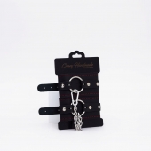 Черно-красные кожаные оковы - Crazy Handmade - купить с доставкой в Йошкар-Оле