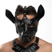 Черная кожаная маска «Собака» - Crazy Handmade - купить с доставкой в Йошкар-Оле