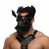 Черная кожаная маска «Собака» - Crazy Handmade - купить с доставкой в Йошкар-Оле