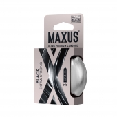 Черные утолщенные презервативы MAXUS Extra Strong с железным кейсом - 3 шт. - Maxus - купить с доставкой в Йошкар-Оле