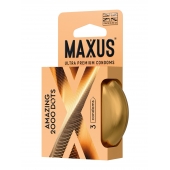 Точечные презервативы MAXUS 2000 Amazing Dots с железным кейсом - 3 шт. - Maxus - купить с доставкой в Йошкар-Оле