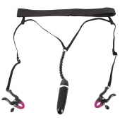 Женские вибростринги с зажимами для половых губ Spreader String with Vibrator - Orion - купить с доставкой в Йошкар-Оле