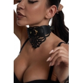 Фигурный чокер с узорами и золотистой фурнитурой - Crazy Handmade - купить с доставкой в Йошкар-Оле