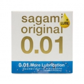 Увлажнённый презерватив Sagami Original 0.01 Extra Lub - 1 шт. - Sagami - купить с доставкой в Йошкар-Оле