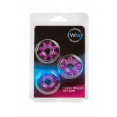 Набор из 3 лиловых эрекционных колец различной формы - Erowoman-Eroman - в Йошкар-Оле купить с доставкой