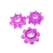 Набор из 3 лиловых эрекционных колец различной формы - Erowoman-Eroman - в Йошкар-Оле купить с доставкой