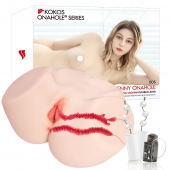 Мастурбатор-полуторс с двойным слоем материала и вибрацией Jenny Onahole Real Vagina - KOKOS - в Йошкар-Оле купить с доставкой