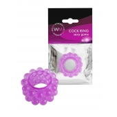 Лиловое эрекционное кольцо с 2 рядами стимулирующих шариков - Erowoman-Eroman - в Йошкар-Оле купить с доставкой