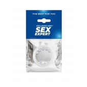 Эрекционное кольцо со стимулирующими шариками сверху и снизу - Sex Expert - в Йошкар-Оле купить с доставкой