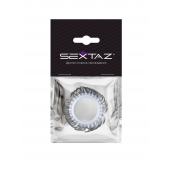 Эластичное эрекционное колечко с черными «ресничками» - Sextaz - в Йошкар-Оле купить с доставкой