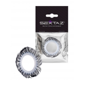 Эластичное эрекционное колечко с черными «ресничками» - Sextaz - в Йошкар-Оле купить с доставкой