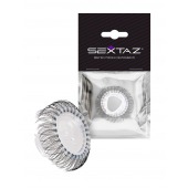 Эластичное эрекционное кольцо с длинными черными «ресничками» - Sextaz - в Йошкар-Оле купить с доставкой