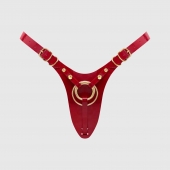 Красный пояс для фиксации насадок Strap-On-Me Leatherette Harness Fabulous - Strap-on-me - купить с доставкой в Йошкар-Оле