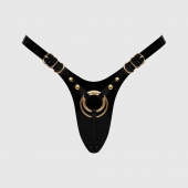 Черный пояс для фиксации насадок Strap-On-Me Leatherette Harness Fabulous - Strap-on-me - купить с доставкой в Йошкар-Оле